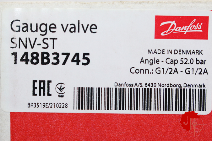 Danfoss SNV-ST Gauge valve 148B3743