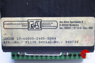 DEUTSCHMANN AUTOMATION LOCON 17-O1000-I485-X004 Electronic cam control