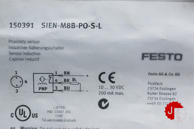 FESTO SIEN-M8B-PO-S-L Proximity sensor 150391