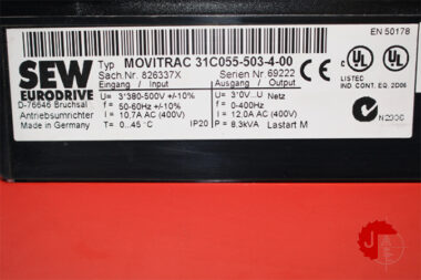 SEW EURODRIVE MOVITRAC 31C055-503-4-00 Frequency Inverters With DBG11B-15 KEYPAD