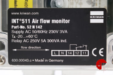 KRIWAN INT 511 Air Flow Monitor