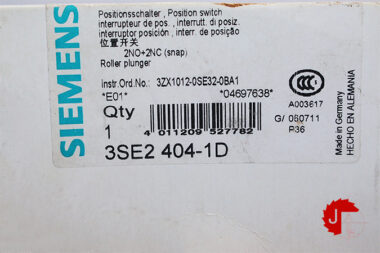 SIEMENS 3SE2 404-1D POSITION SWITCH