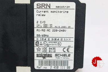 SCHIELE SRN Current monitoring relay