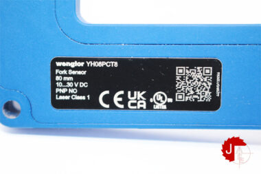 Wenglor YH08PCT8 Fork Sensor Manufacturer: Wenglor Type: Fork Sensor Model: YH08PCT8 Optical Data Fork Width 80 mm Smallest Recognizable Part 40 µm Smallest Detectable Gap 50 µm Switching Hysteresis < 20 µm Light Source Laser (red) Wavelength 655 nm Electrical Data Supply Voltage 10 … 30 V DC Current Consumption (Ub = 24 V) < 50 mA Switching Frequency 10 kHz Response Time 50 µs Off-Delay 0 … 100 ms