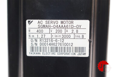 YASKAWA SGMAH-04AAA61D-OY Servo Motor 400W 3000rbm