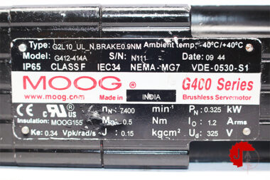 MOOG G412-414A SERVO MOTOR G2L10-UL-N