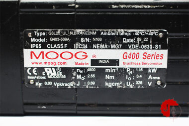 MOOG G403-569A SERVO MOTOR G3L25-UL-N