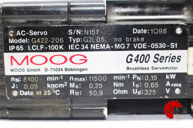 MOOG G422-206 AC SERVO MOTOR G2L05