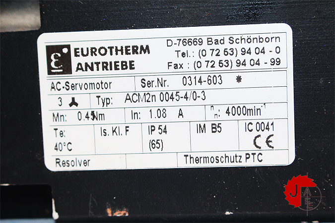 EUROTHERM ACM2n 0045-4/0-3 AC SERVO MOTOR