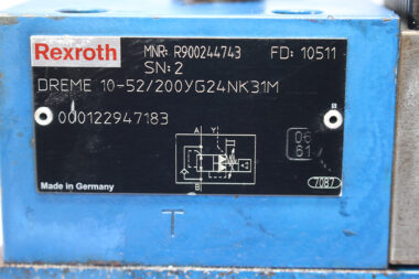 REXROTH R900244743 PROPORTIONAL PRESSURE REDUCING VALVE DREME 10-52/200YG24NK31M